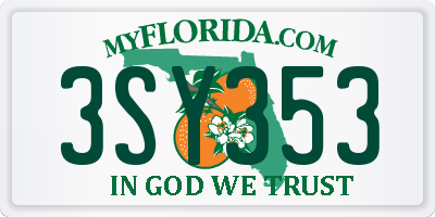 FL license plate 3SY353