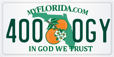 FL license plate 4000GY