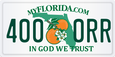 FL license plate 4000RR