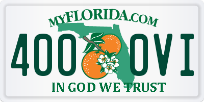 FL license plate 4000VI