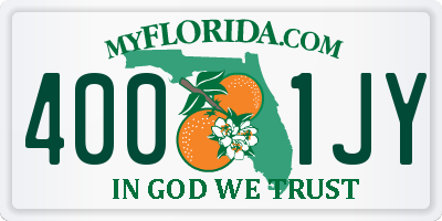 FL license plate 4001JY