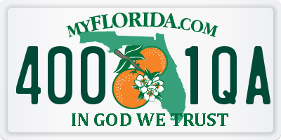 FL license plate 4001QA