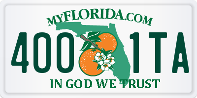 FL license plate 4001TA