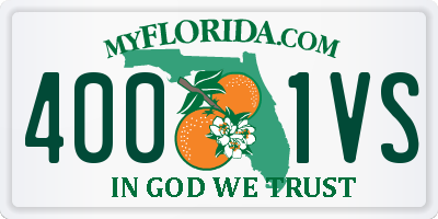 FL license plate 4001VS