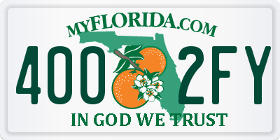 FL license plate 4002FY