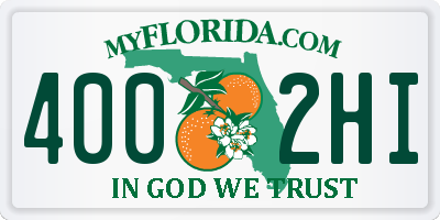 FL license plate 4002HI