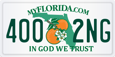 FL license plate 4002NG