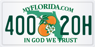 FL license plate 4002OH