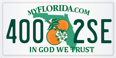 FL license plate 4002SE