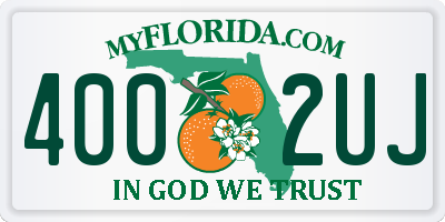 FL license plate 4002UJ