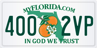 FL license plate 4002VP