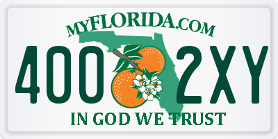 FL license plate 4002XY