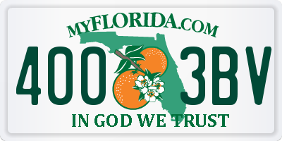 FL license plate 4003BV