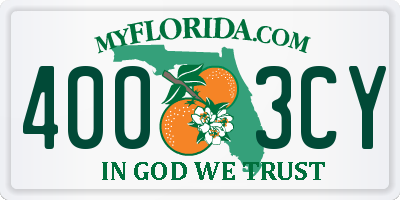 FL license plate 4003CY