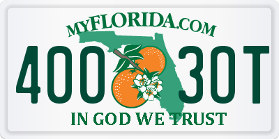 FL license plate 4003OT