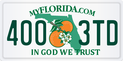 FL license plate 4003TD