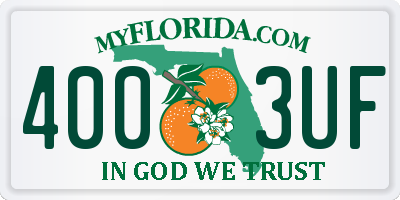 FL license plate 4003UF