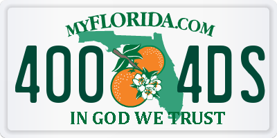FL license plate 4004DS