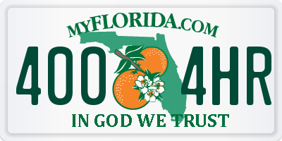 FL license plate 4004HR