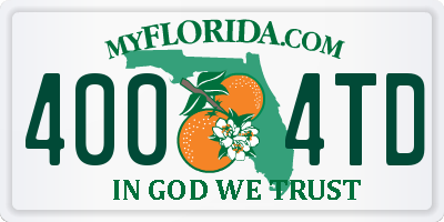 FL license plate 4004TD