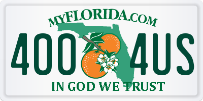 FL license plate 4004US