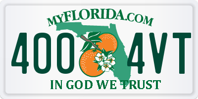 FL license plate 4004VT