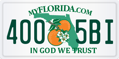 FL license plate 4005BI