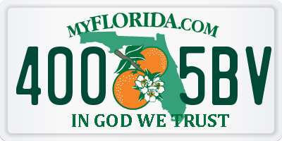 FL license plate 4005BV