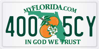 FL license plate 4005CY
