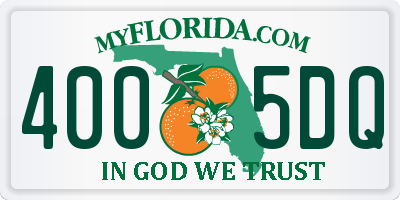FL license plate 4005DQ