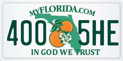 FL license plate 4005HE