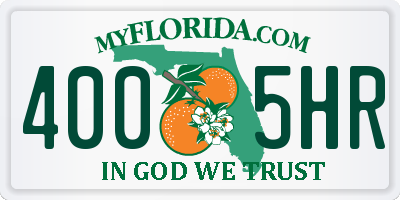 FL license plate 4005HR