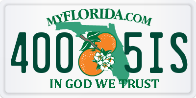 FL license plate 4005IS