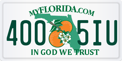 FL license plate 4005IU