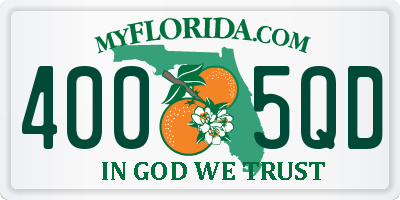 FL license plate 4005QD