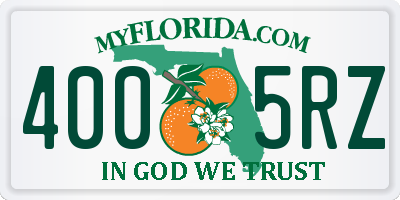 FL license plate 4005RZ