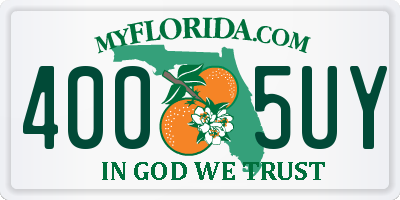 FL license plate 4005UY