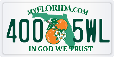 FL license plate 4005WL