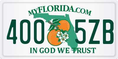 FL license plate 4005ZB