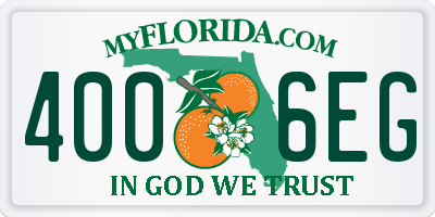 FL license plate 4006EG