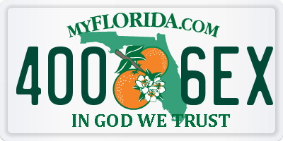 FL license plate 4006EX