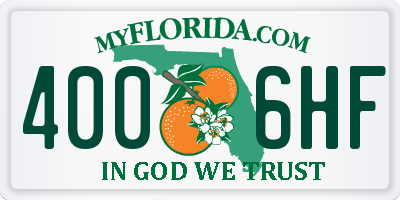FL license plate 4006HF