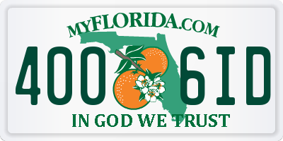 FL license plate 4006ID