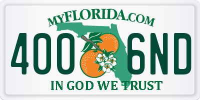 FL license plate 4006ND