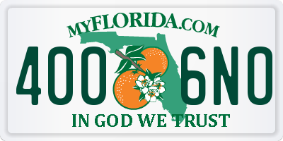 FL license plate 4006NO