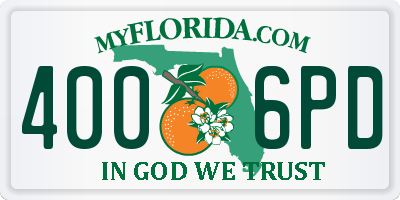 FL license plate 4006PD