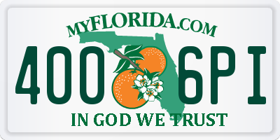 FL license plate 4006PI