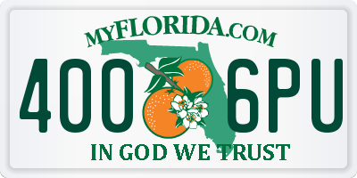 FL license plate 4006PU