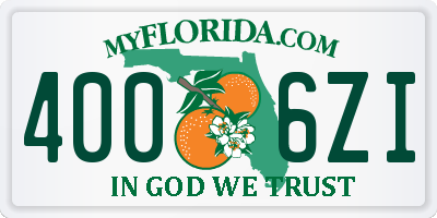 FL license plate 4006ZI