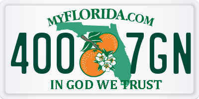 FL license plate 4007GN